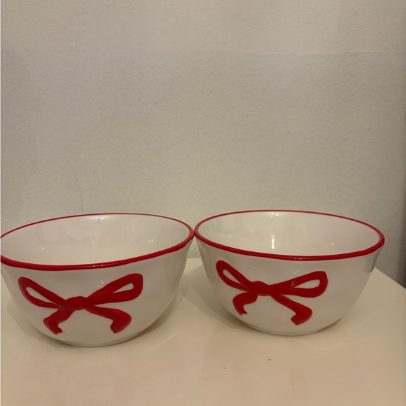 Red and White Bowls Set - Picture 4 of 7